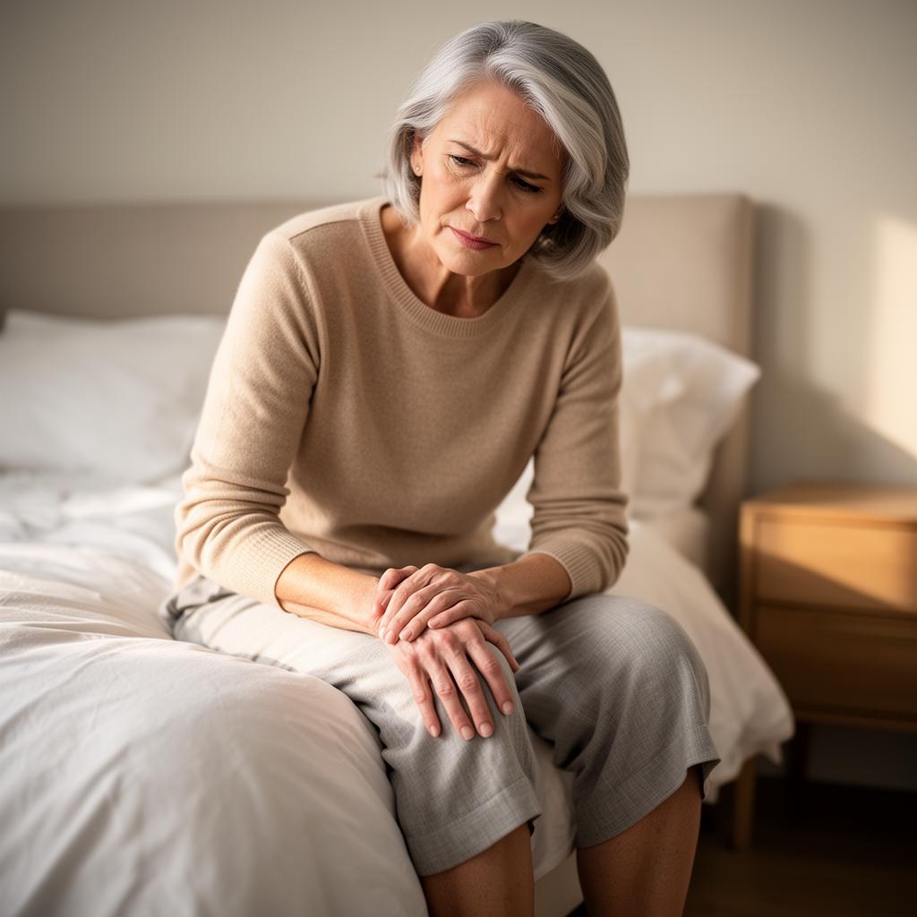 Pessoa madura com rigidez articular ao acordar — desconforto que o Fortte Alivio busca aliviar